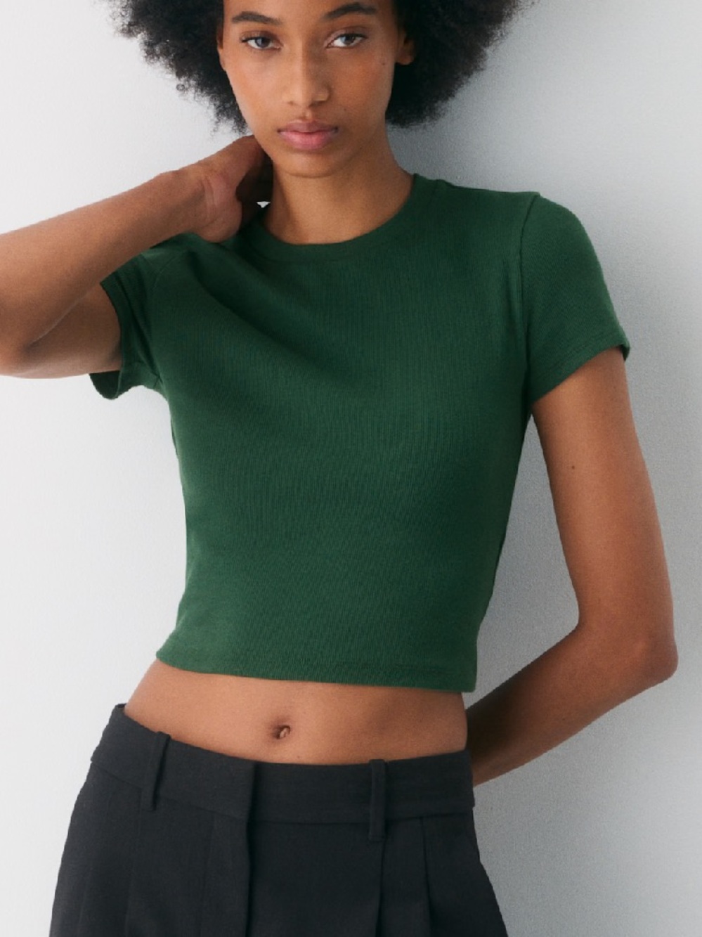 Aritzia Homestretch Ribbed Short Sleeve Tee